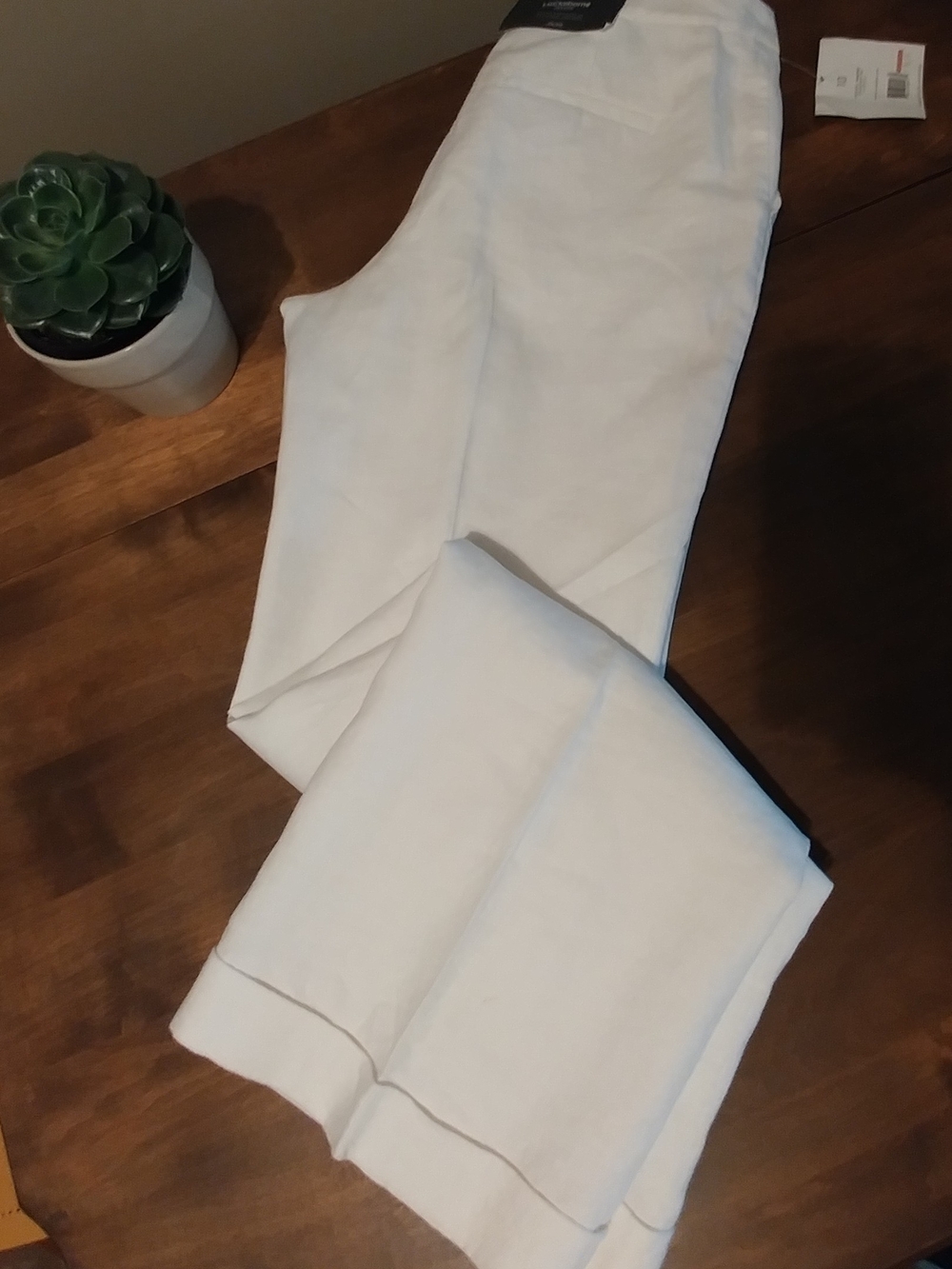 Liz Claiborne Wide Leg Pants in White